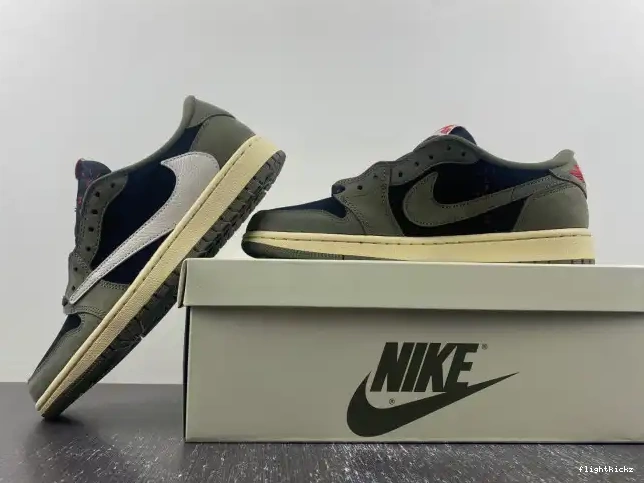 LOW X DM7866-002 JORDAN OG TRAVIS 'BLACK SCOTT OLIVE' SP 1 AIR 0506